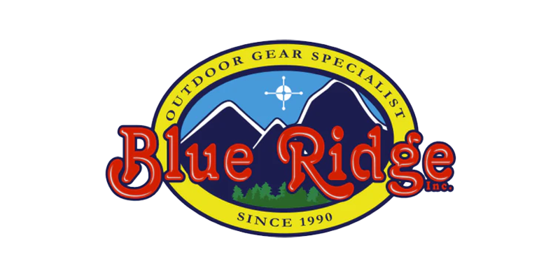 Blue Ridge logo blue red and yellow graphic