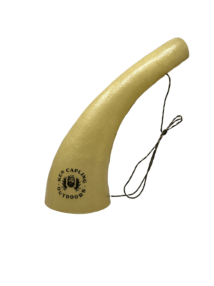KCs 22" Moose Mag standing on its round end, logo facing the camera and transparent background