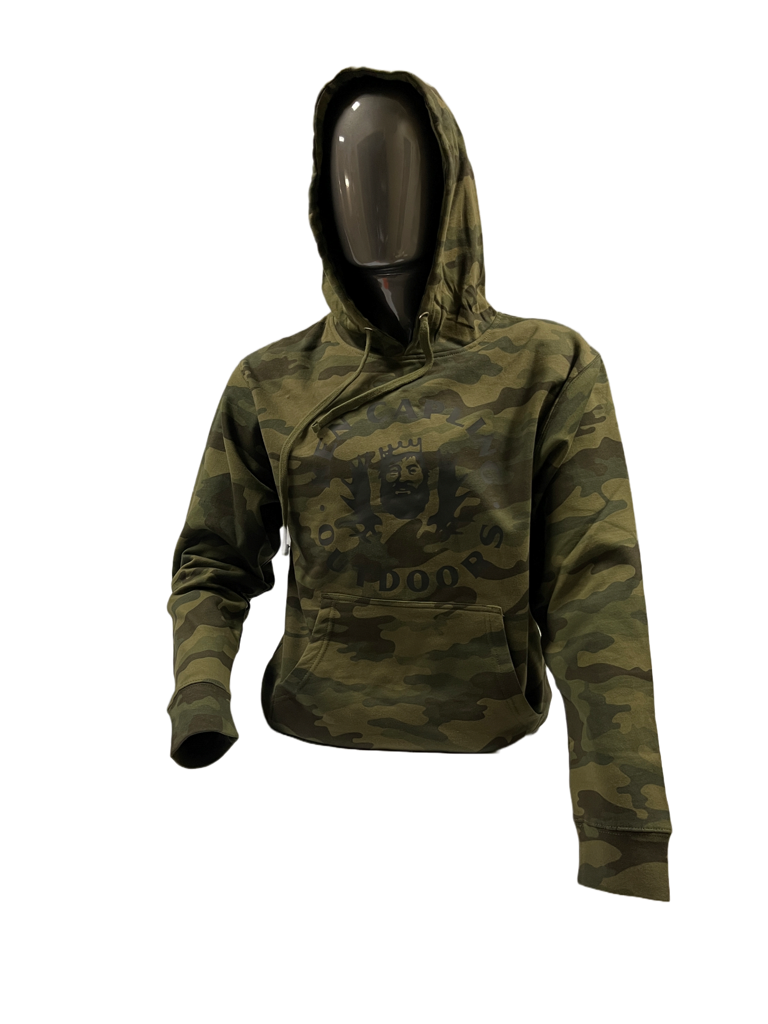 KCs 18" Moose Mag standing on its round end, logo facing the camera and transparent background