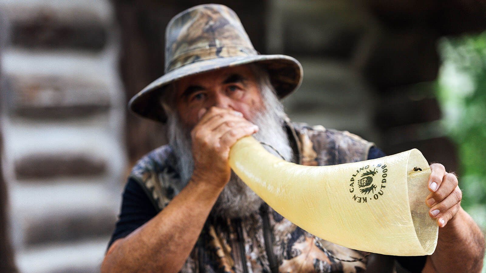 Ken Capling using his legendary moose call