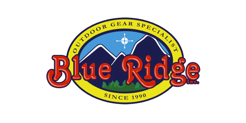Blue Ridge logo blue red and yellow graphic